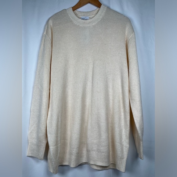 Danielle Bernstein Ivory Women’s Sweater Size S/M Oversized  Chunky Crewneck - Picture 5 of 10